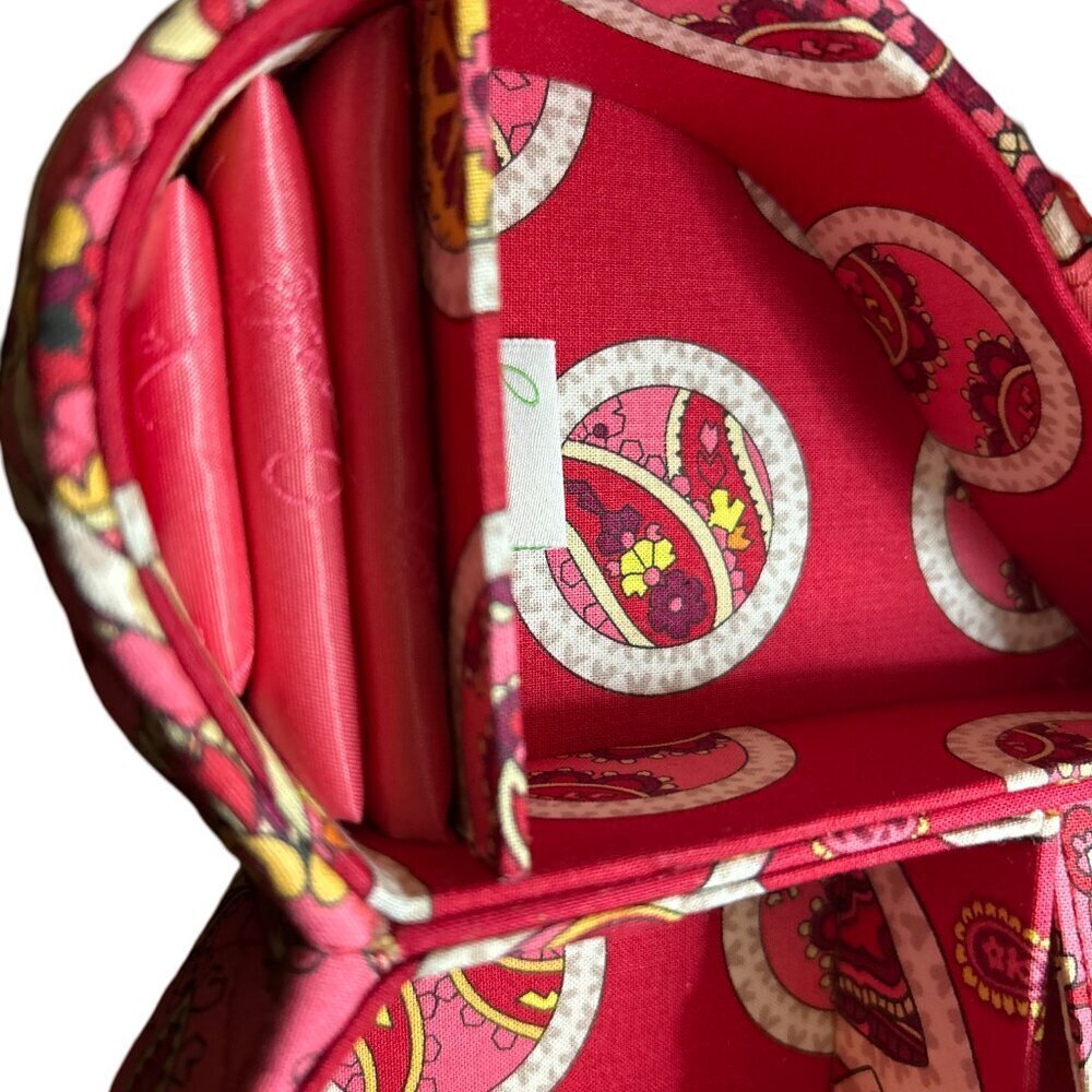 Vera Bradley Retro Red Heart Shaped Quilted Paisley Print Jewelry Box… - Picture 8 of 12